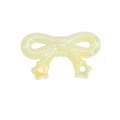 Charming iridescent yellow acrylic bow pendant with star accents for DIY accessories - Bow / Noctilucent Yellow