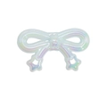 Iridescent pearl white acrylic bow pendant with star charms for DIY jewelry making - Bow / Noctilucent Blue