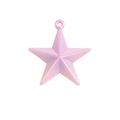 Pink star-shaped charm with pearlescent finish and top loop for DIY jewelry making - Small / Pink