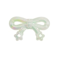 Iridescent white acrylic bow pendant with star charms for DIY phone chains and jewelry - Bow / Noctilucent Green