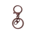 Kit fermoir homard marron mat avec anneau plat et connecteurs métalliques pour projets DIY - Café