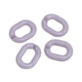 Light purple oval acrylic link rings for DIY jewelry or bag strap connector accessories - Gray