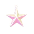 Star-shaped iridescent pendant with pink and yellow gradient for DIY jewelry making - Large / Pink