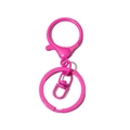 Fermoir homard rose mat avec anneau brisé assorti en alliage pour création de bijoux - Rose rouge