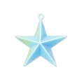 Star-shaped pendant with light blue gradient and pearlescent finish for DIY crafts - Large / Light Blue