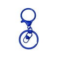 Fermoir homard en alliage bleu roi avec anneau plat pour accessoires de bricolage - Bleu Saphir