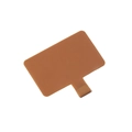 Universal dark brown phone tether tab for lanyard attachment with silicone finish - Brown