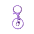 Kit fermoir homard et anneau porte-clés violet pour création de bijoux DIY - Violet foncé