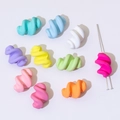 Colorful spiral silicone spacer beads for DIY jewelry making in various pastel shades - Spiral Shape (22*15mm)