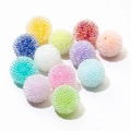 Mixed macaron color sugar beads with matte bubble texture for DIY jewelry making - 15mm / Random Mixed Colors