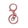 Fermoir mousqueton rose corail avec anneau à ressort et émerillon pour porte-clés DIY - Rouge Haricot