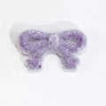 Lavender purple plush bow DIY accessory with soft fluffy texture for phone chains - Bow / Flocked - Purple