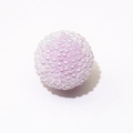 Iridescent light purple sugar bead sphere for DIY jewelry and phone chain accessories - 15mm / Pink