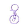 Kit porte-clés violet lavande avec fermoir mousqueton et anneau pour loisirs créatifs - Mauve Clair