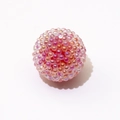Pink and orange gradient jelly bubble bead charm for DIY mobile chains and keychains - Red