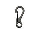 Matte black metal spring carabiner hook for bags and keychains accessories - Small (24.5*10.2mm) / Black