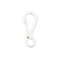 White lacquered spring carabiner hook accessory for keychains and bag attachments - Small (24.5*10.2mm) / White