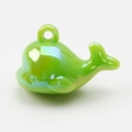 Cute luminous green whale pendant accessory with pearlized finish for DIY jewelry - Solid Green