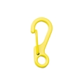 Moschettone a molla giallo brillante con anello per portachiavi e accessori per borse - Giallo