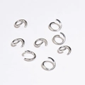 Set di 8 anellini aperti in argento lucido per creazione gioielli fai da te e braccialetti - 1,2x6 / Bianco K (Anello Aperto)