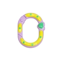 Mousqueton ovale violet avec points colorés pour loisirs créatifs et accessoires DIY - Violet