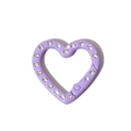 Sparkling purple heart-shaped rhinestone spring ring connector for DIY keychain accessories - Purple