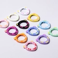 Cartoon tiger ear round spring ring buckles in multiple colors for DIY keychains - Tiger Random Mixed Colors