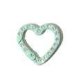Anello a molla a cuore verde menta con strass per accessori portachiavi fai da te - Verde