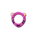 Purple tiger cartoon spring ring clasp for keychains and DIY craft accessories - Rose Red