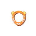 Cartoon tiger spring ring buckle in orange paint finish for DIY keychains - Orange
