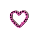 Moschettone a cuore rosa con strass neri per accessori portachiavi fai-da-te - Viola Rosa (con strass neri)