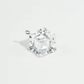 Pendentif cube de glace miniature en résine avec anneau en métal pour bijoux DIY - Blanc Haute Transparence