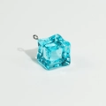 Pendentif glaçon en résine bleu ciel transparent avec anneau argenté pour bijoux DIY - Bleu Haute Transparence