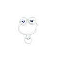 White frog eye swivel spring hook clasp for DIY keychain and jewelry making - White