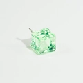 Pendentif glaçon miniature vert clair transparent avec anneau en métal argenté - Vert Transparent