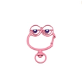 Pink cartoon large eye spring snap hook alloy connector for DIY keychain accessories - Peach