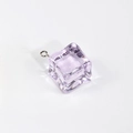 Mini pendentif glaçon violet clair en résine avec anneau métallique pour bijoux DIY - Violet Transparent