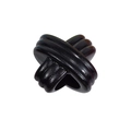 Glossy black X-shaped scarf clip with textured stripes for DIY jewelry making - Prepared By / Black