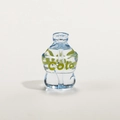 Mini bottiglia di cola trasparente in resina con testo verde per gioielli fai-da-te - blu trasparente