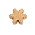 Caramel snowflake acrylic bead with central hole for DIY jewelry making and crafts - Snowflake / Light Coffee