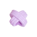 Purple X-shaped acrylic bead with striped texture for DIY jewelry and crafts making - Prepared By / Purple