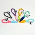 Handgeweven kleurrijke mesh lanyards voor sleutelhangers en tassen met reflecterend garen - Willekeurig Gemengde Kleuren