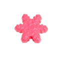 Pink snowflake-shaped acrylic DIY craft bead with central hole for jewelry making - Snowflake / Rose Red