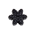 Glossy black snowflake acrylic spacer bead for DIY jewelry making and necklaces - Snowflake / Black