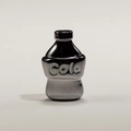 Perlina a forma di bottiglia di cola bicolore nera e bianca per gioielli fai-da-te - Nero Metallico