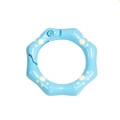 Blauwe veerring gesp met witte stippen voor DIY sleutelhanger accessoires - Blauw