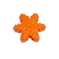 Acrylic orange snowflake bead for DIY jewelry making and keychain accessories - Snowflake / Orange