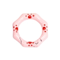 Roze karabijnhaak met kattenpootjes, zeshoekige metalen ring voor DIY-sleutelhangers en tassen - Roze