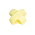 Pale yellow X-shaped acrylic bead with parallel grooves for DIY jewelry making - Prepared By / Pale Yellow
