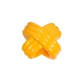 Polished bright orange acrylic X-shaped cross spacer bead for DIY jewelry making - Prepared By / Orange
